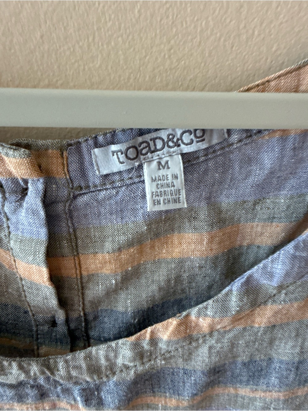 Toad&Co Striped Linen Linette Dress size M - Picture 2 of 6